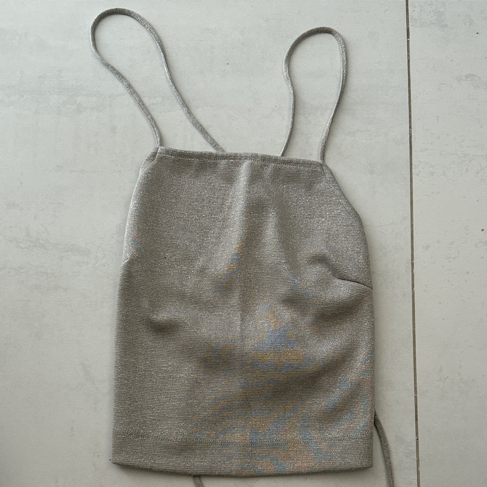 Urban Outfitters Gray Sleeveless Sparkly Top